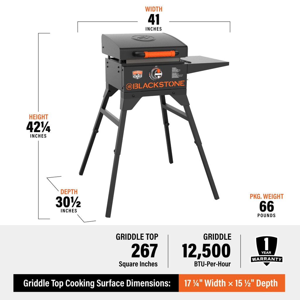 Blackstone On The Go 17 Inch Cart Griddle With Hood