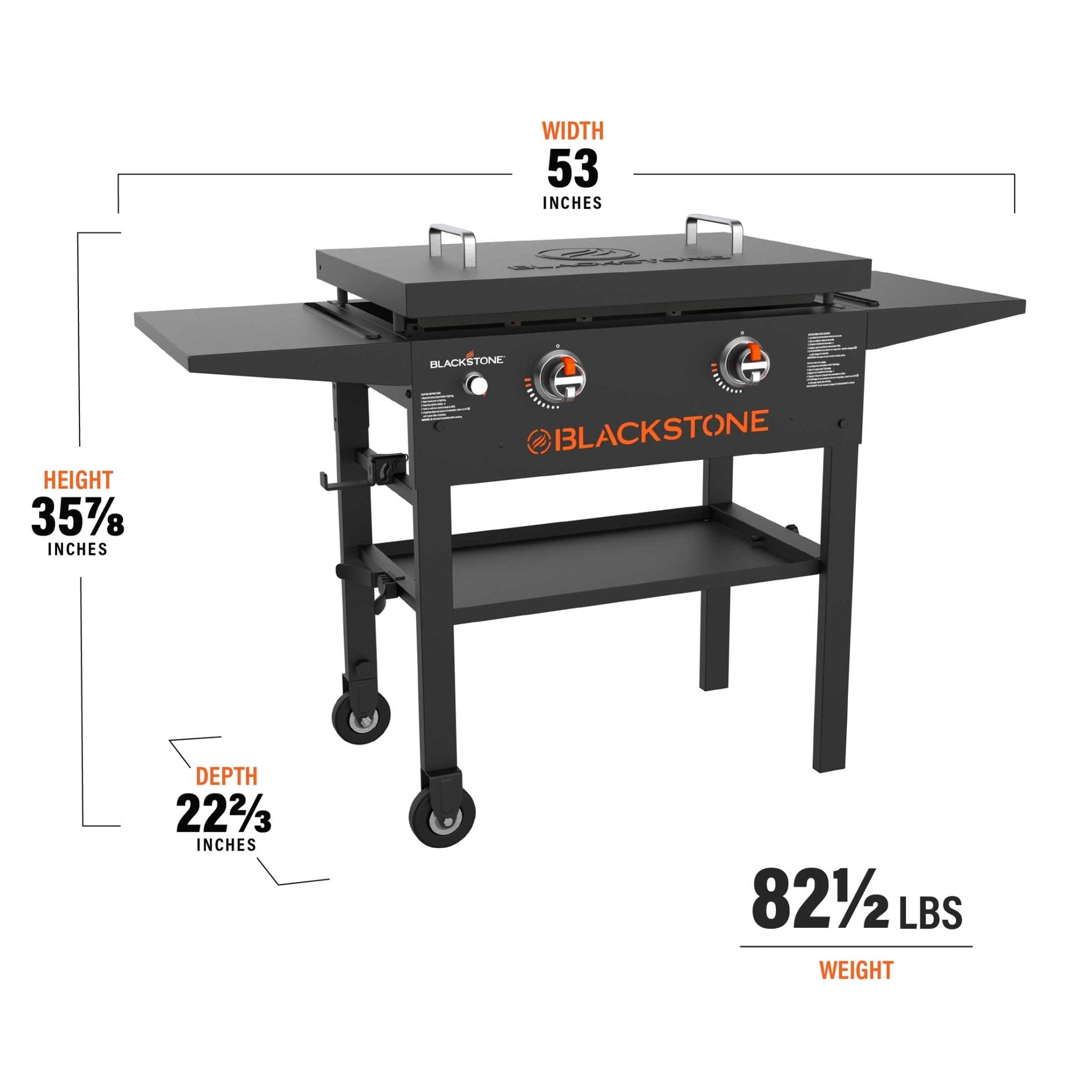 Blackstone 28 Inch Griddle With Hard Cover Two Zone Heat