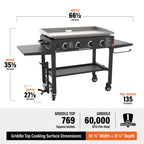 Blackstone 36 Inch Griddle Station With Cutting Board