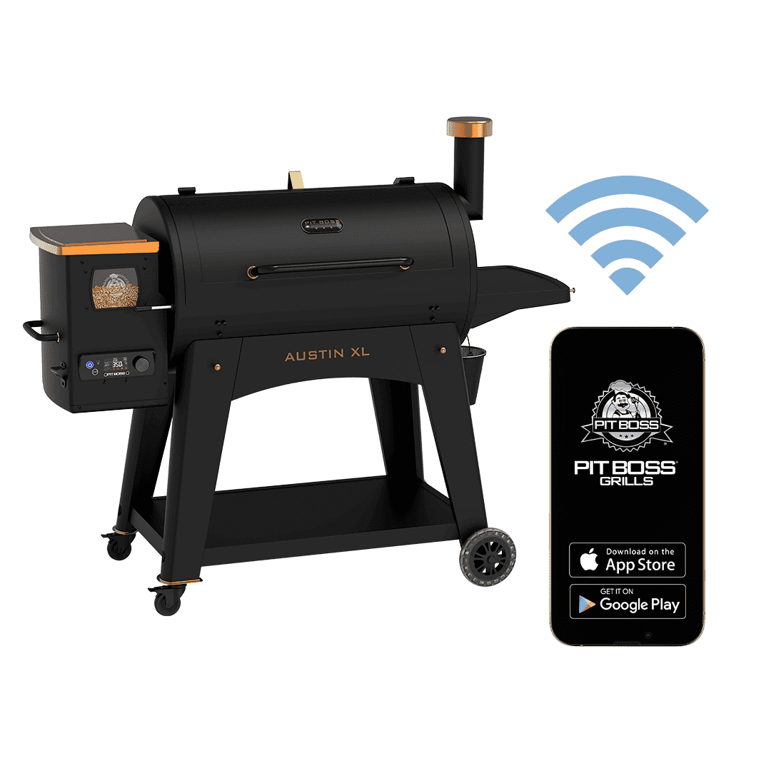 Pit Boss Austin XL 1000 Connected Wood Pellet Grill - Onyx Edition with Bluetooth and Wi-Fi