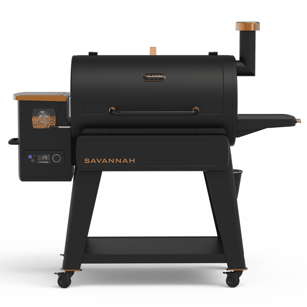 Pit Boss Pellet Smoker, Savannah 1500 Square Inch Wood Fired Pellet Grill, Onyx Series