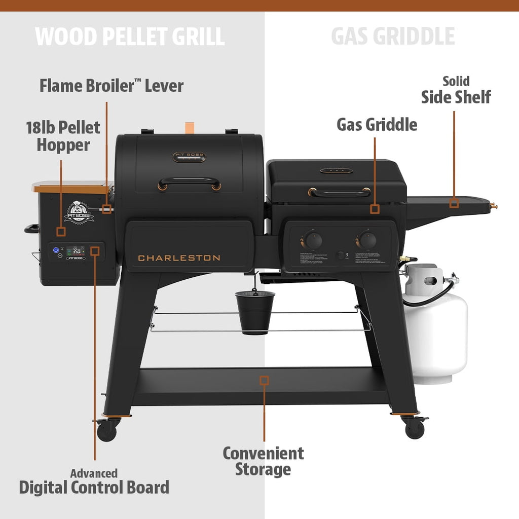 Pit Boss Charleston 1000 Sq In Pellet Grill And Griddle