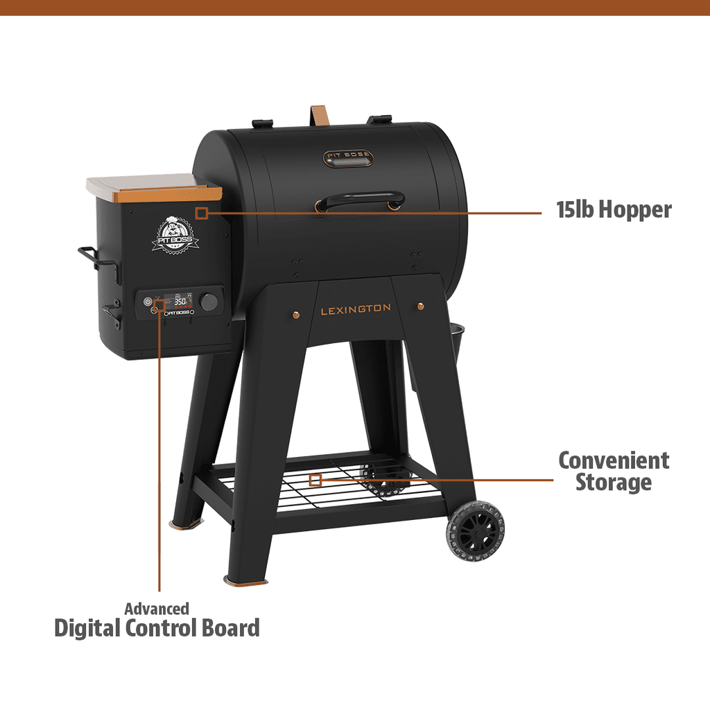 Pit Boss Lexington Onyx Smart Pellet Grill 500 Sq In