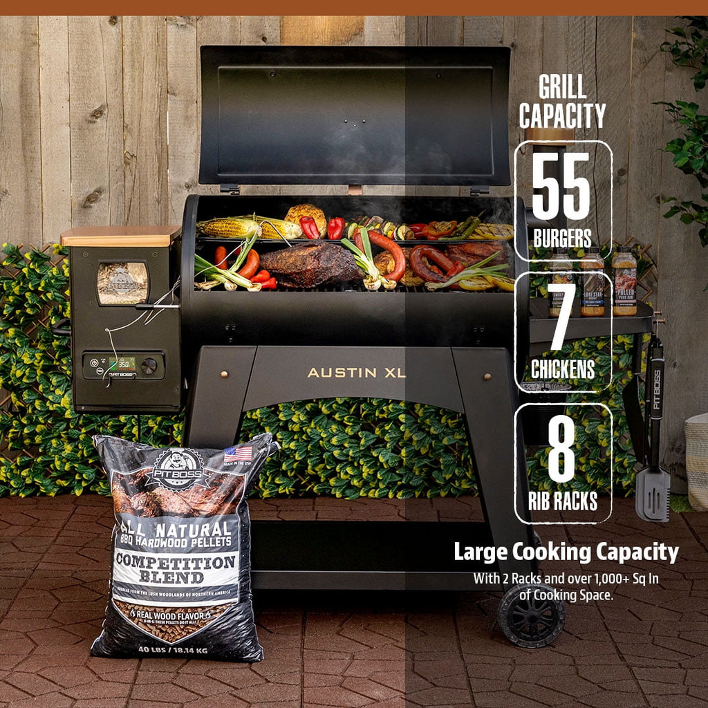 Pit Boss Austin XL 1000 Connected Wood Pellet Grill - Onyx Edition with Bluetooth and Wi-Fi