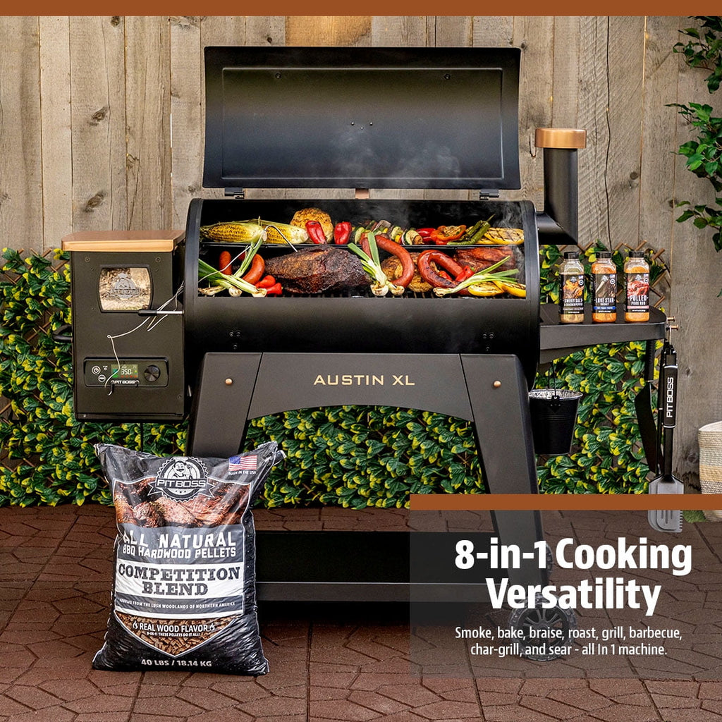 Pit Boss Austin XL 1000 Connected Wood Pellet Grill - Onyx Edition with Bluetooth and Wi-Fi