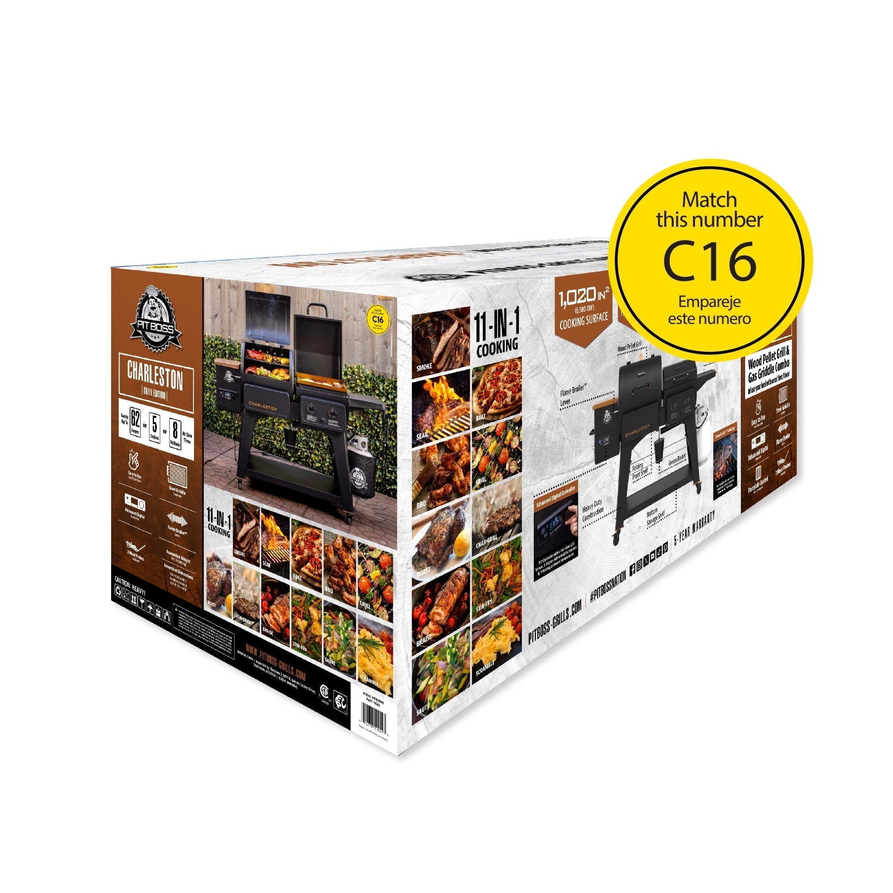 Pit Boss Charleston 1000 Sq In Pellet Grill And Griddle